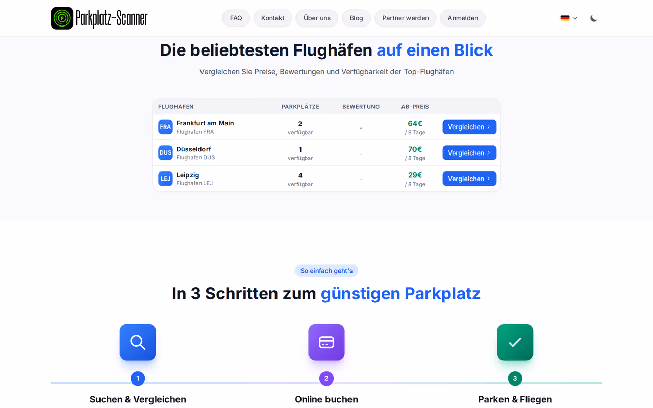 Parkplatz-Scanner Screenshot