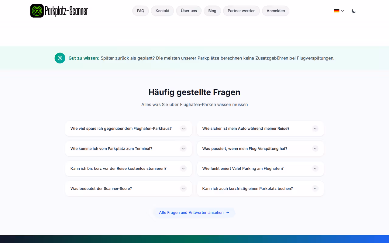 Parkplatz-Scanner Screenshot