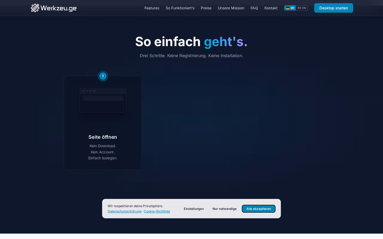 Werkzeu.ge Screenshot